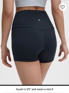 lululemon athletica High-Rise Black Bike Shorts